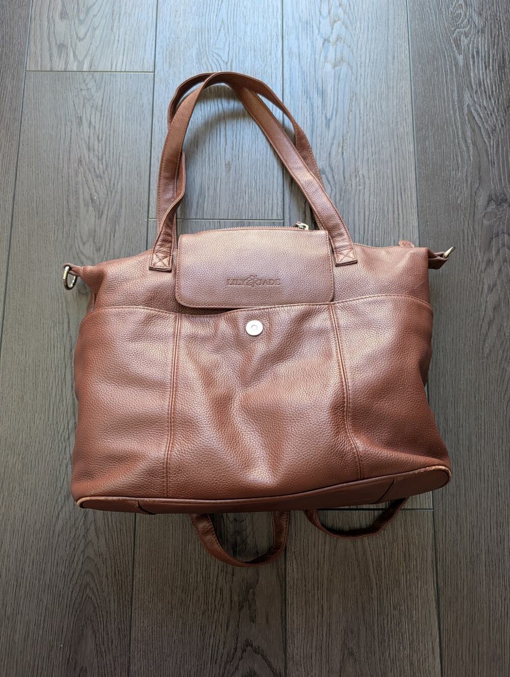 Lily Jade Madeline leather convertible diaper bag